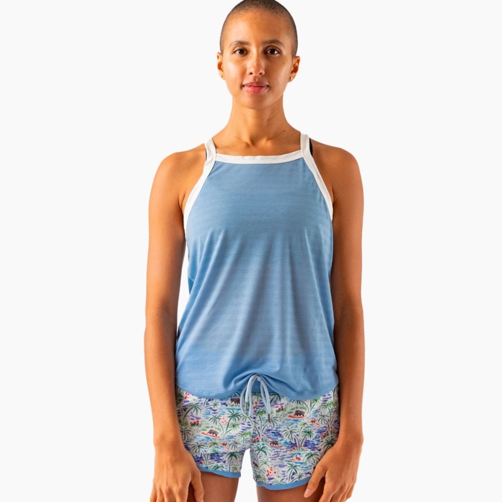 Rabbit Seabreeze Tank XS Blue Running Racerback